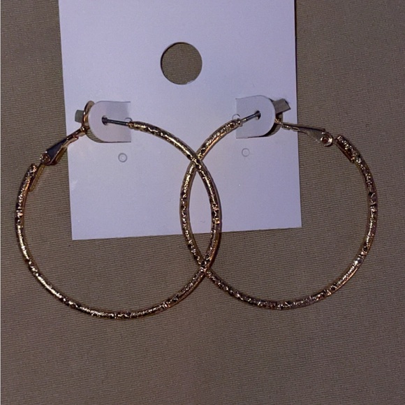 Gold Hoop Earrings - Picture 3 of 3